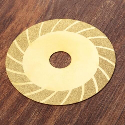 100mm 4" Titanium Coated Diamond Slice Grinding Wheels Polishing Cutting Disc Circular Saw Blade for Angle Grinder Glass Ceramic