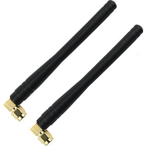 2Pcs 2.4G Antenna SMA Male WiFi Antenna 3dbi 2400MHz SMA Male 90 Degree for USB Modem Wireless WLAN Radio Antenna