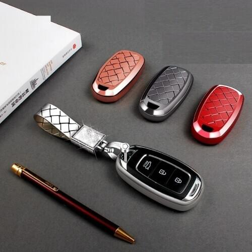 Car key Case Electroplating Shiny Cover for Hyundai i30 Ix35 KONA Encino Solaris Azera Grandeur Ig Accent Santa Fe Palisade