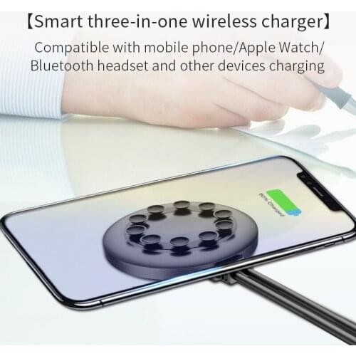 10W Wireless Charger Fast Charger for Iphone 12 11 Pro X XS Max XR X 8 for Apple Watch 6 5 3 for Airpods Pro 2 Suction Cup Type