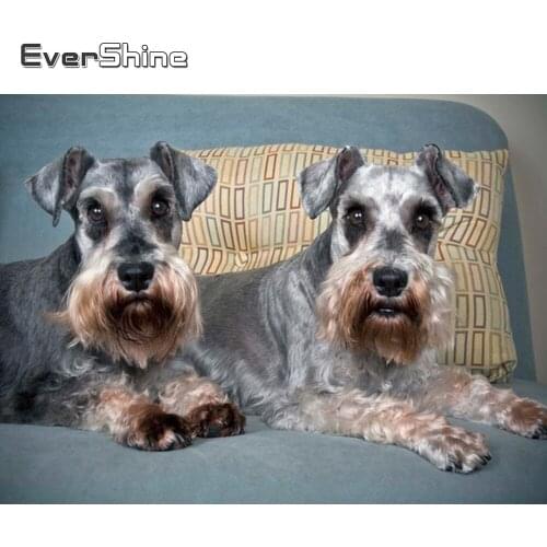 Evershine Diamond Painting Animals Dog 5D DIY Embroidery Full Set Picture Of Rhinestones Needlework Decoration Home