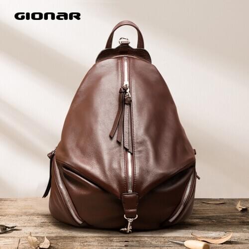 Женские коричневые рюкзаки GIONAR China At AliExpress
