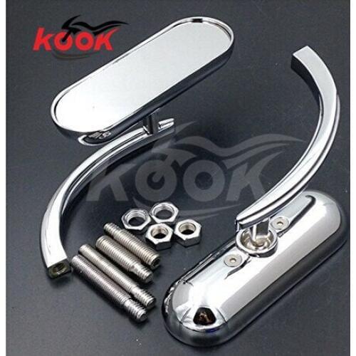 Chrome motorcycle rearview mirror for Harley Davidson mirrors motorbike rear view mirror silver fit for Honda Suzuki Kawasaki