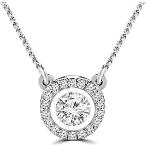 Huitan Temperament Sweet Women Necklace with Dazzling Cubic Zirconia Silver Color High Quality Wedding Necklaces Fashion Jewelry