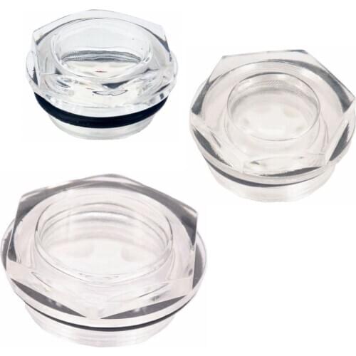 10pcs M16/M18/M20/M22/M24/M26/M27/M30-M60 Male Plastic Oil Level Sight Glass Window Hex Head For Air Compressor Gearbox