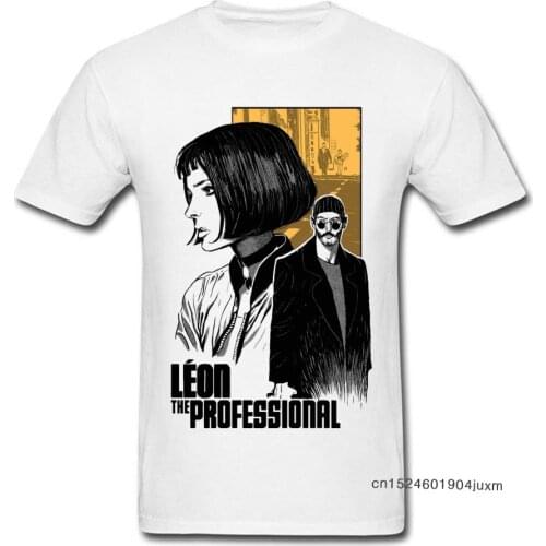 Character T-shirt For Men Mathilda Leon The Professional Killer Tshirt 100% Cotton Retro Tees Leon Movie T Shirts Free Shipping