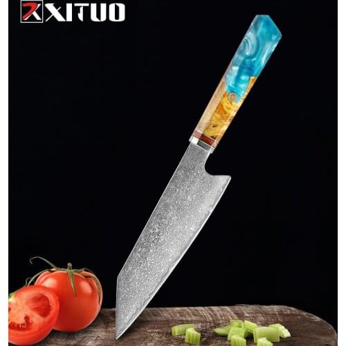 XITUO Razor Sharp 7 In Damascus Steel Chef Knife Japanese VG10 Core Blade Cleaver butcher Kitchen Knives G10 Handle Meat Slicer