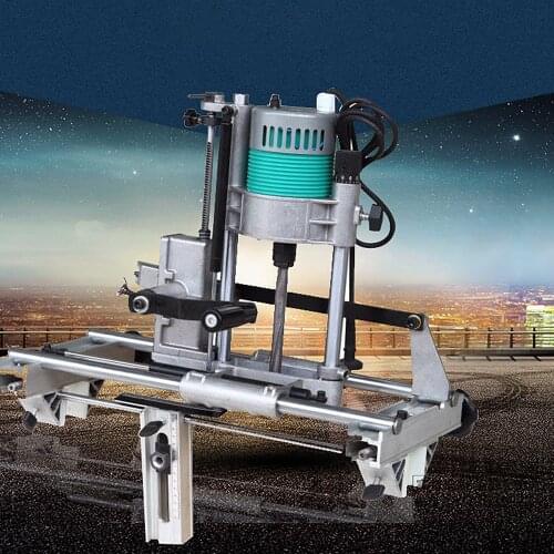Portable Wood Door Lock Hole Opener Punching Machine Slotting Machine 220V Electric Woodworking Tenoning Drill Machine MK30117