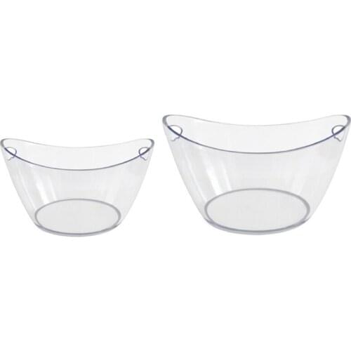 2 Pcs Transparent Ingot Ice Bucket Champagne Red Wine Wine Bucket Ice Bucket Acrylic KTV Beer Bucket, L & S