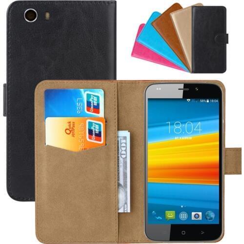 Luxury Wallet Case For DEXP Ixion M255 Pulse PU Leather Retro Flip Cover Magnetic Fashion Cases Strap