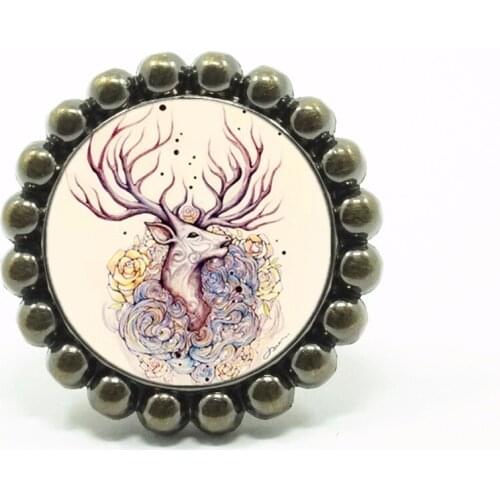 Elk Knob CrystalDrawer Knobs Rustic Dresser Knob Pulls Antique Bronze Kitchen Cabinet Knobs Pull Handle