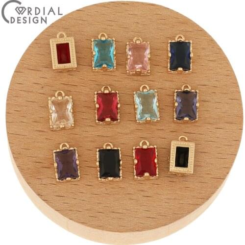 Cordial Design 100Pcs 6*10MM Jewelry Accessories/DIY Charms/Hand Made/Earrings Making/Jewelry Findings & Components/CZ Pendant