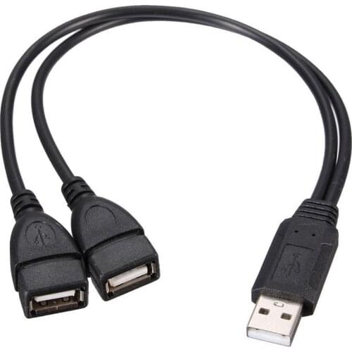 SOONHUA 5pcs USB 2.0 Male To 2 Female Splitter Charging Cable Power Extension Cables For Hard Disk Network Card Connection