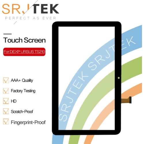 SRJTEK 10.1" For DEXP URSUS TS210 Glass Touch Digitizer Screen Sensor Repair Panel Replacement Parts Tablet White Black