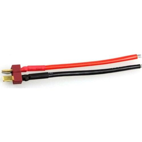 Lithium battery cable T plug connector male head with 10cm 14 AWG soft silicone wire, used for electric scooter