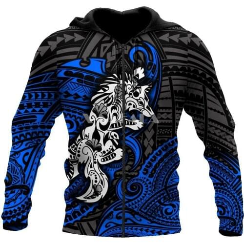 Amazing Polynesian Wolf Tattoo 3D All Print Size XS-7XL Hoodie Man Women Harajuku Outwear Zipper Pullover Sweatshirt Unisex-2