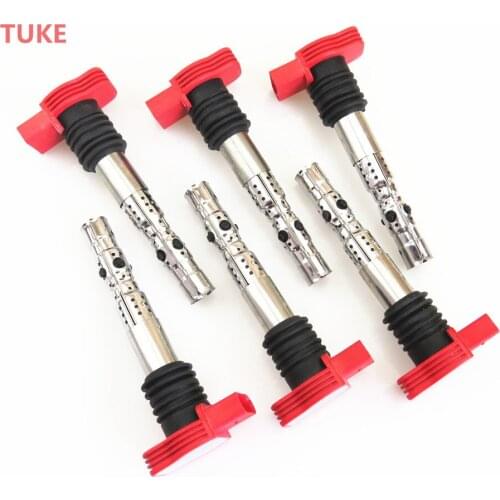 RWSYPL 1.8T 3.0 V6 Engine High Voltage Ignition Coil Spark Plug Connector Ignition Nozzle 06C 905 115 L 06C905115M For A4 A6 A8