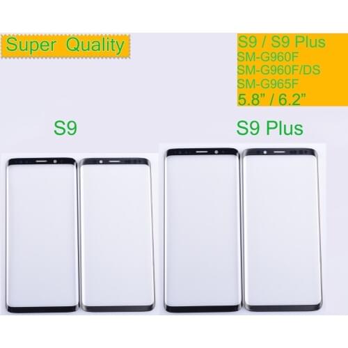 10Pcs/Lot For Samsung Galaxy S9 G960 G960F SM-G960F S9 Plus G965F SM-G965F Touch Screen Front Glass Panel Outer Glass Lens