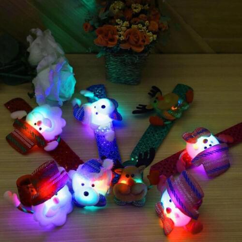 200pcs Fashion Christmas Led Wrist Strap Circle Flashing Dots Bracelets Light Up Toys Kids Gift Xmas Supplies ZA4870