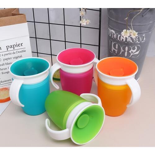 360 Degree Can Be Rotated Magic Cup Baby Learning Drinking Cup LeakProof Child