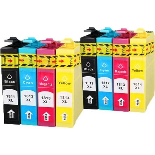 8PK T1811-4 Compatible Ink Cartridge For Epson XP-30 XP-102 XP-202 XP-205 XP-212 XP-215 XP-225