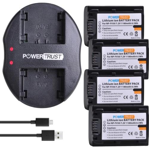NP-FV50 NPFV50 Battery and Charger for Sony NP-FV30 NP FV50 NP-FV70 NP-FV100 HDR-CX380 430V 900 580V 760V HDR-PJ540 650V Series