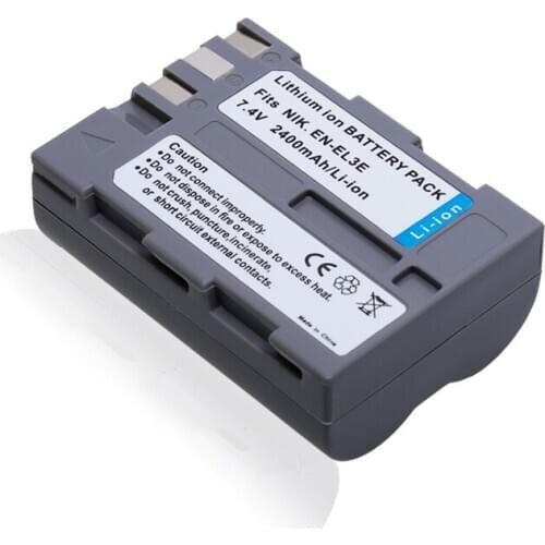 2400mah En-EL3e baterias EN-EL3e Battery + LCD Charger for for Nikon EN-EL3e and Nikon D50, D70, D70s, D80, D90, D100, D200, D30