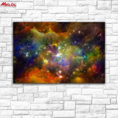 Large Wall Art,universe star,Restaurant study Bedroom Decor Wall oil Painting Print Nice wall picture for living room no frame b