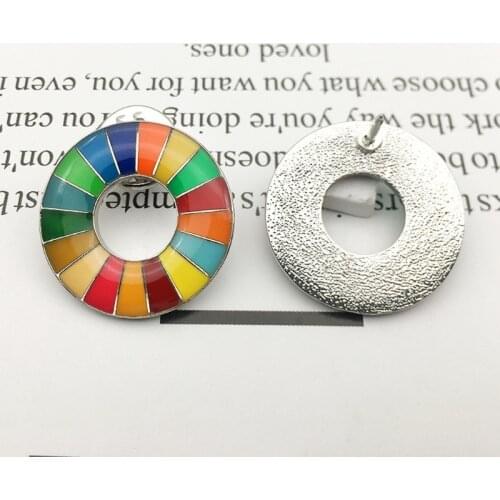 The Sustainable Goals Brooch United Nations SDGs Rainbow Pin Badge Fashion Jewelry For Women Men