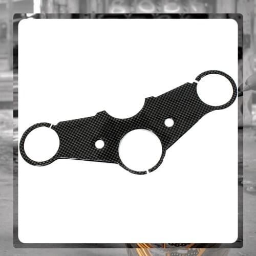 For HONDA CB400 CB 400 VTEC 2005 2006 2007 Motorcycle Carbon Fiber Decal Sticker Pad Triple Tree Top Clamp Upper Front Protector