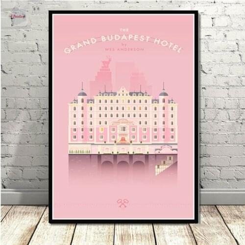 Classic Movie Budapest Hotel Background Wall Decorative Painting Canvas Poster For Living Room Bedroom Dining Room Wall Decor