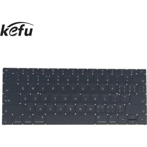 KEFU original for macbook pro 13inch retina A1708 1708 keyboard US USA America layout without backlight 2016 2017year