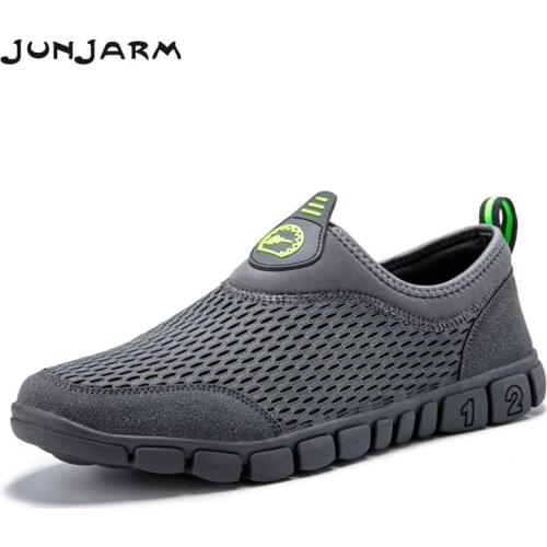 JUNJARM New Men Sneakers Men Casual Shoes Breathable Casual Men Shoes Lightweight Tenis Masculino Adulto Dropshipping Size 40-46