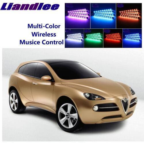 LiandLee Car Glow Interior Floor Decorative Atmosphere Seats Accent Ambient Neon light For Alfa Romeo Kamal AR