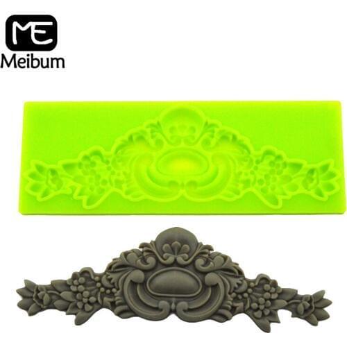 Meibum Jewelry Pattern Relief Fondant Cake Mold Paste Sugar Craft Chocolate Candy Pastry Decorating Mould Biscuit Baking Pan