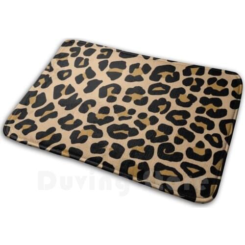 Leopard Print Soft Non-Slip Mat Rug 2520 Carpet Cushion Brown Orange Light Brown Fur Animal Fur Beige Leopard Leopard