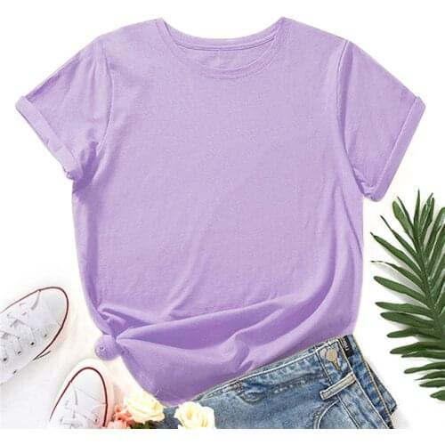 Женские однотонные футболки NattyLeo China At AliExpress