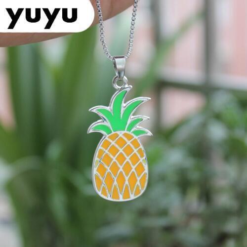 New Glowing pineapple necklace 2 colour Handmade Necklace GLOW in the DARK Luminous women girl Pendants & Necklaces gift