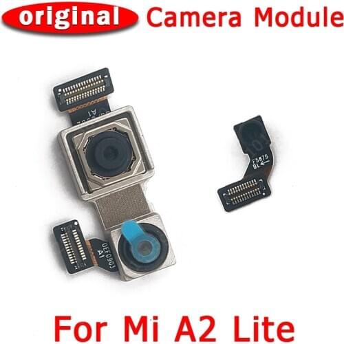 Original Front and Rear Back Camera For Xiaomi Mi A2 Lite Main Facing Frontal Camera Module Flex Cable Replacement Spare Parts