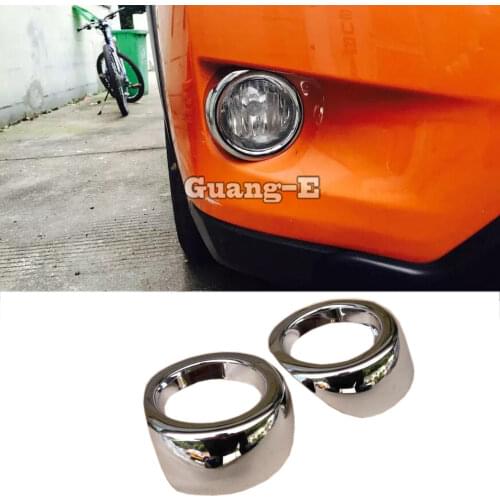 For Subaru XV 2012 2013 2014 2015 Front Fog Light Lamp Detector Frame Stick Styling ABS Chrome Cover Trim Sticks Parts 2pcs/Set