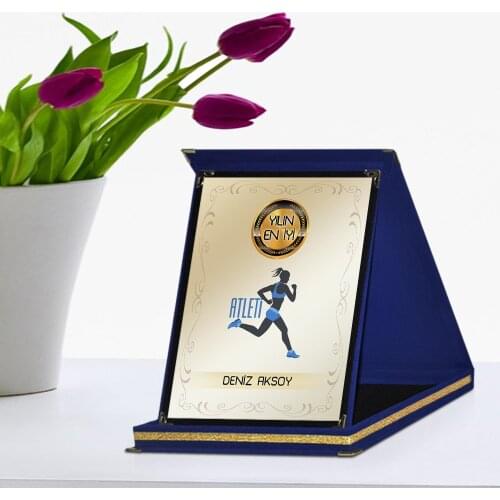 Personalized The Year 'S Best Athlet Navy Blue Plaque Award-1