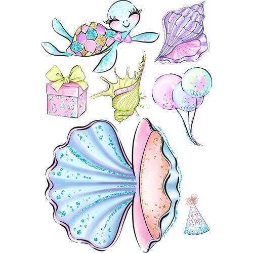 Sea animal party transparent clear stamp for DIY Scrapbooking/Card Making/Kids Christmas Fun Decoration Supplies