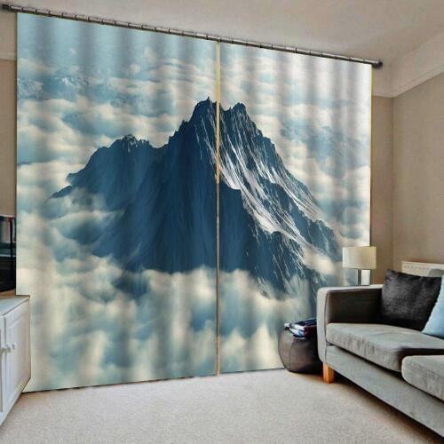 Blackout 3D Curtains For Window high mountain cloud design Blackout Blinds Drapes Kitchen Curtains