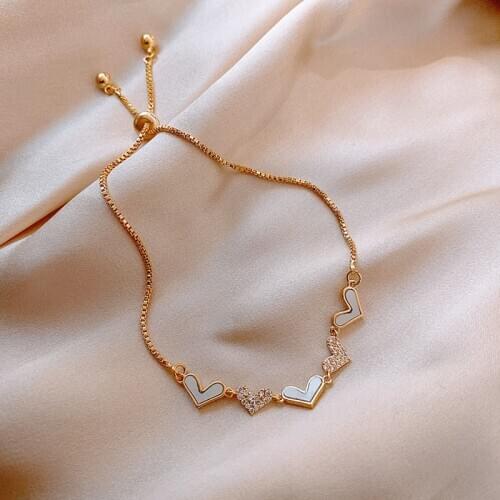 Bracelet For Women Simple Love Peach Heart Girl Bracelet Keepsake Bracelet Jewelry Wholesale