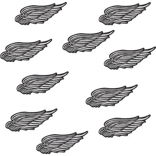 10 pcs Punk Wings patches badges for clothing iron embroidered patch applique iron on patches sewing accessories for DIY clothes