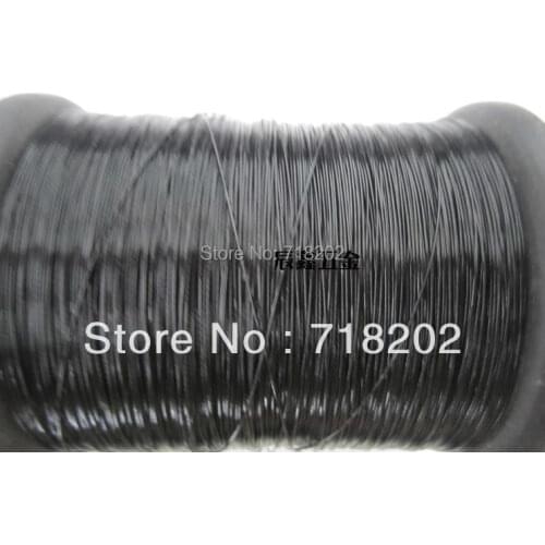 200m per lot Stainless steel 304 wire rope 1*7 0.6 mm diameter(black nylon/pvc coated)