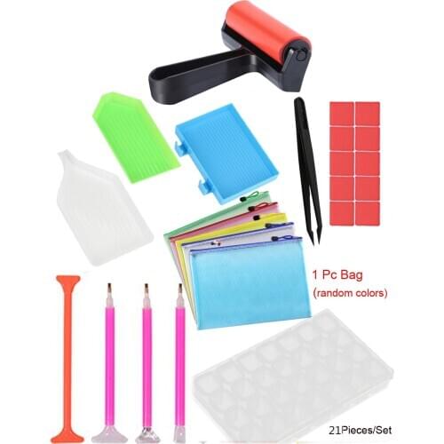 5D DIY Diamond Painting Tools Storage Box Diamond Roller DIY Embroidery Cross Stitch Tool Kit Diamond Painting Drill Tools Set