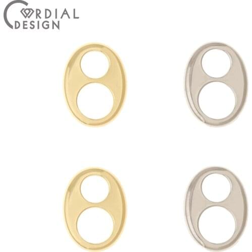 Cordial Design 100Pcs 11*14MM Jewelry Accessories/Oval Shape/Connector/Jewelry Findings & Components/DIY Charms/Hand Made