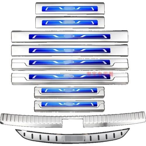 Car Styling for Volkswagen Tiguan 2010-2016 stainless steel Rear Bumper Protector Sill Scuff Plate/Door Sill Door Sill