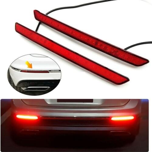 Car LED Tail Rear Bumper Dynamic Turn Signal Light Reflector Fog Braking Light for Tiguan 2 II MK2 AD/BW 2017 - 2020